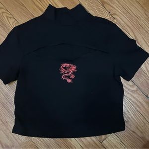 Shein Dragon Crop Top